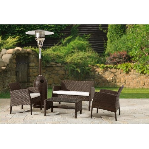 4 PCS Patio Furniture Set, Outdoor Rattan Wicker Conversation Set with Coffee Table, 2-Seater Sofa, 2 Arm Chairs for Home, Yard, Backyard 4 PCS Patio Furniture Set, Outdoor Rattan Wicker Conversation Set with Coffee Table, 2-Seater Sofa, 2 Arm Chairs for Home, Yard, Backyard